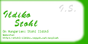 ildiko stohl business card